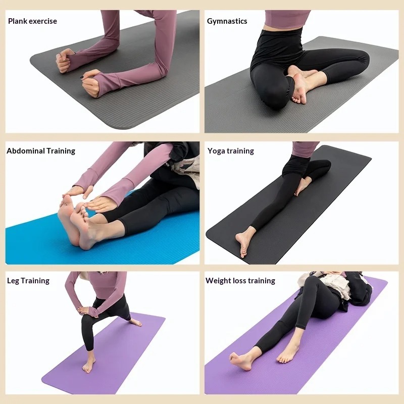Mat Pilates Yoga - Ekstra Kalın Kaymaz Yoga Matı Darbe