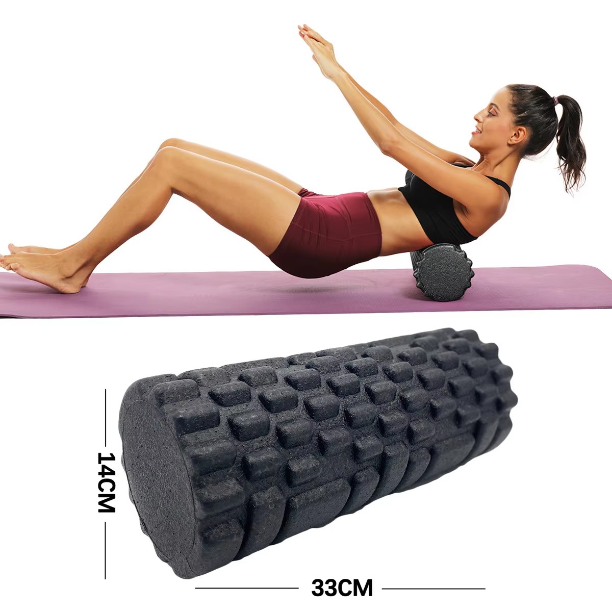 Pilates Yoga Body - 30/33cm Fitness köpük rulo Yoga masaj